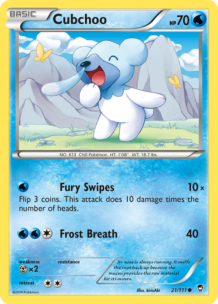 Cubchoo (21/111) [XY: Furious Fists] | Exor Games Summserside