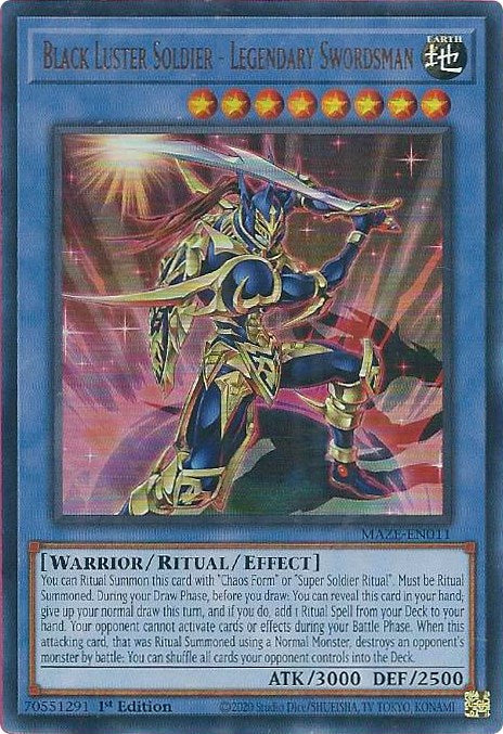 Black Luster Soldier - Legendary Swordsman [MAZE-EN011] Ultra Rare | Exor Games Summserside