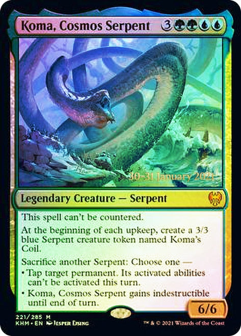 Koma, Cosmos Serpent  [Kaldheim Prerelease Promos] | Exor Games Summserside