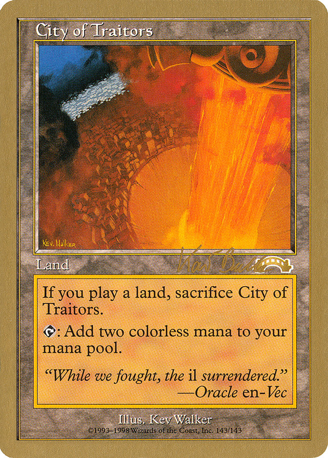 City of Traitors (Kai Budde) [World Championship Decks 1999] | Exor Games Summserside