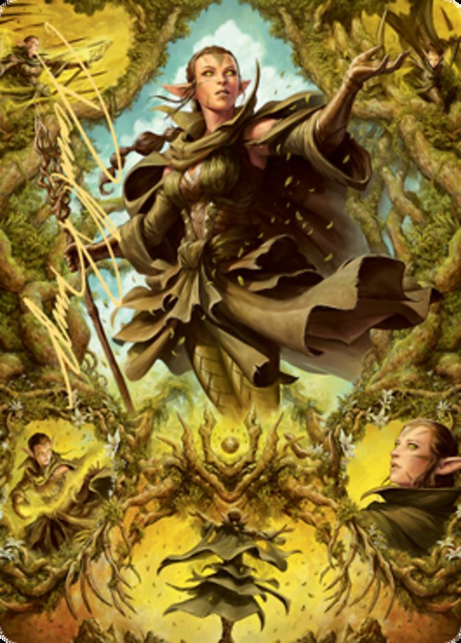 Nissa of Shadowed Boughs 2 Art Card (Gold-Stamped Signature) [Zendikar Rising Art Series] | Exor Games Summserside