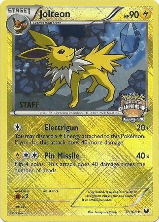 Jolteon (37/108) (Regional Championship 2013 Promo Staff) [Black & White: Dark Explorers] | Exor Games Summserside