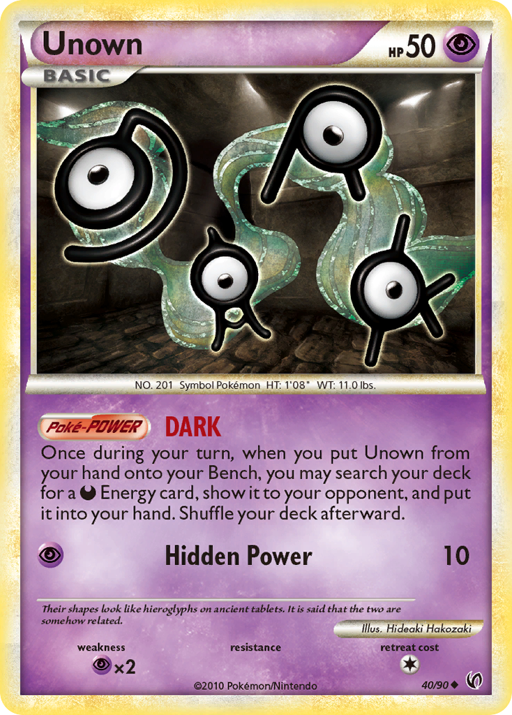 Unown (40/90) [HeartGold & SoulSilver: Undaunted] | Exor Games Summserside