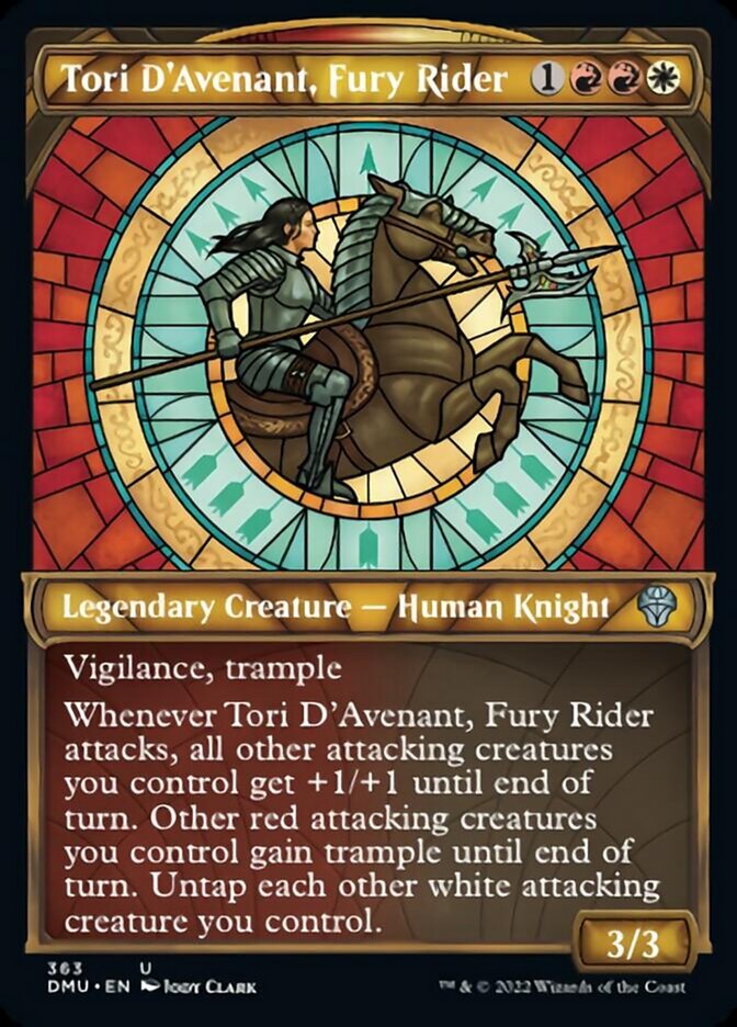 Tori D'Avenant, Fury Rider (Showcase Textured) [Dominaria United] | Exor Games Summserside