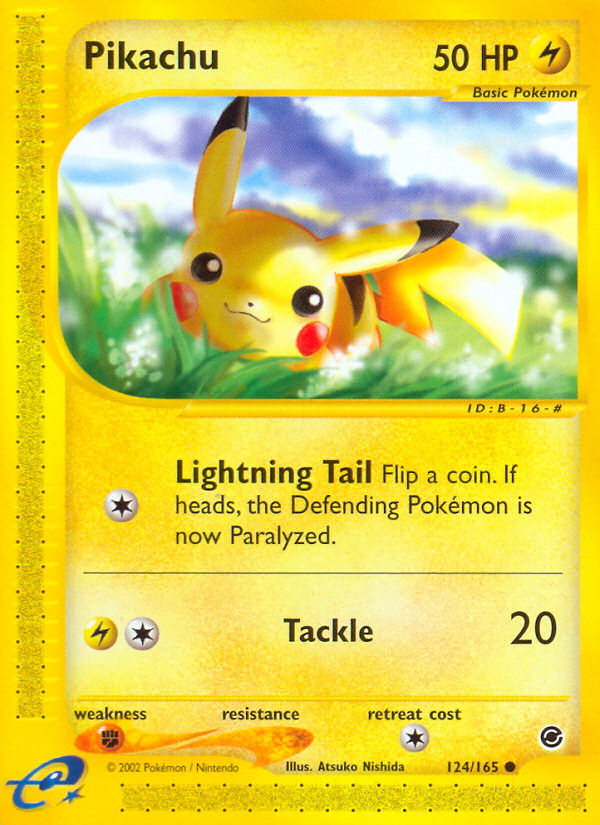 Pikachu (124/165) [Expedition: Base Set] | Exor Games Summserside