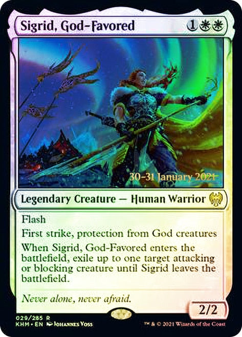 Sigrid, God-Favored  [Kaldheim Prerelease Promos] | Exor Games Summserside