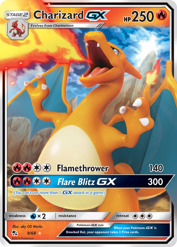 Charizard GX (9/68) [Sun & Moon: Hidden Fates] | Exor Games Summserside