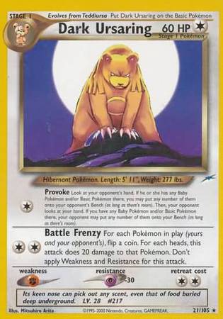 Dark Ursaring (21/105) [Neo Destiny Unlimited] | Exor Games Summserside