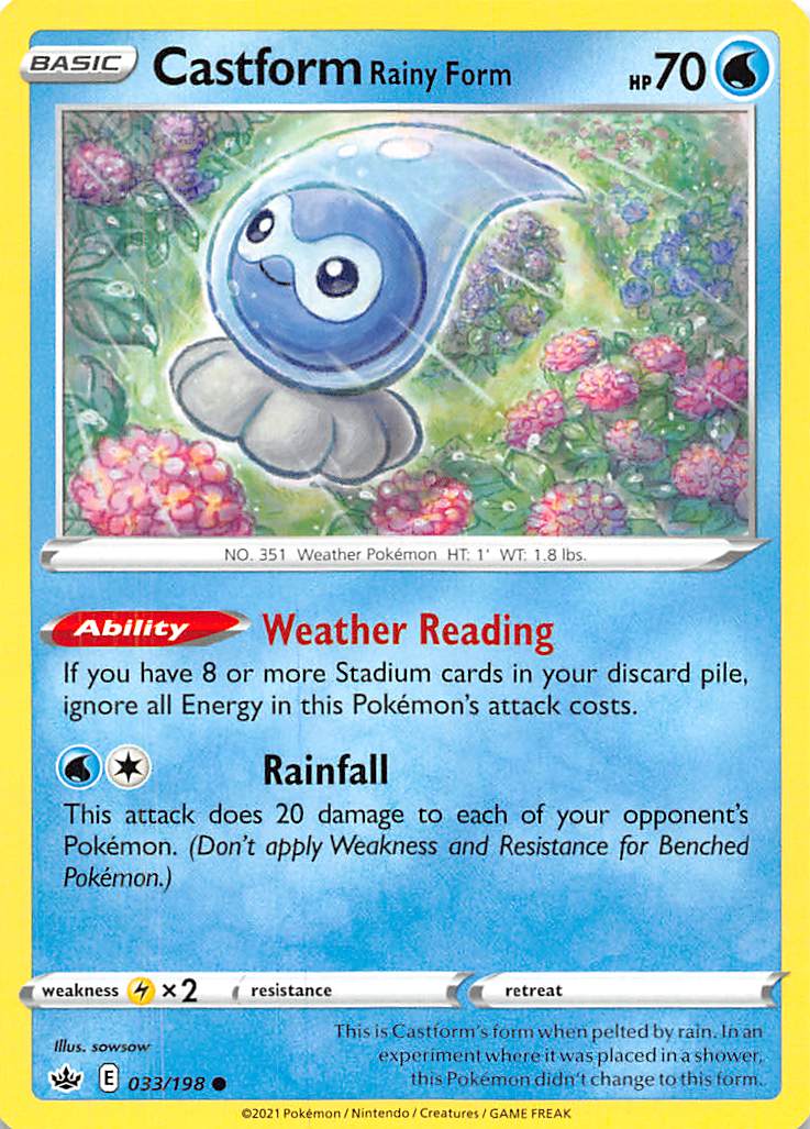 Castform Rainy Form (033/198) [Sword & Shield: Chilling Reign] | Exor Games Summserside