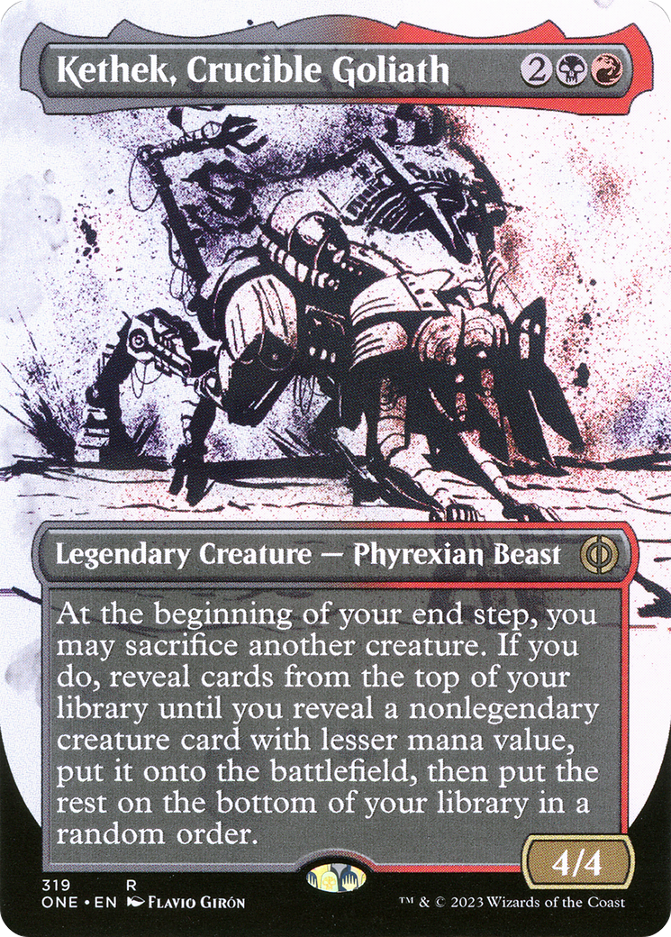 Kethek, Crucible Goliath (Borderless Ichor) [Phyrexia: All Will Be One] | Exor Games Summserside