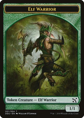 Elf Warrior Token [Duel Decks: Elves vs. Inventors Tokens] | Exor Games Summserside