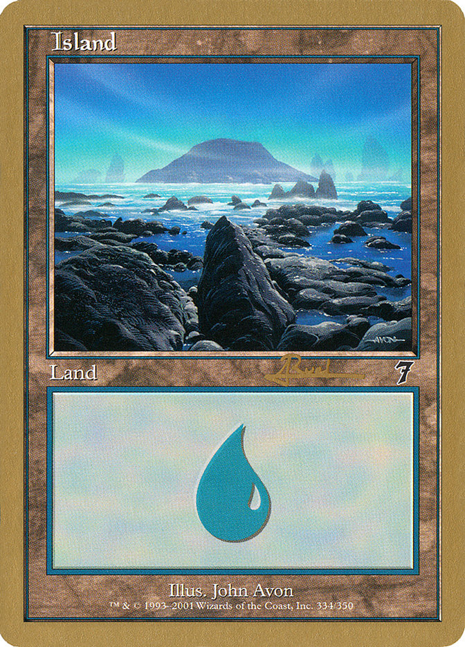 Island (ar334) (Antoine Ruel) [World Championship Decks 2001] | Exor Games Summserside