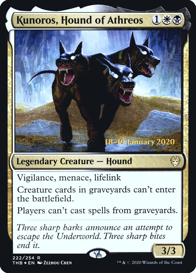 Kunoros, Hound of Athreos [Theros Beyond Death Prerelease Promos] | Exor Games Summserside