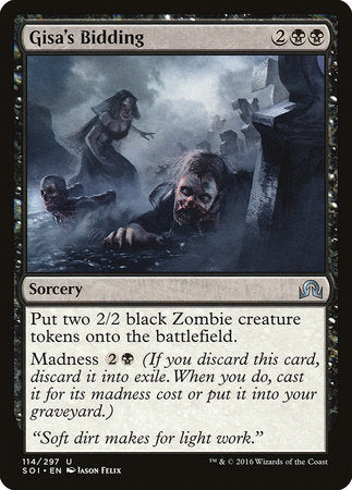Gisa's Bidding [Shadows over Innistrad] | Exor Games Summserside