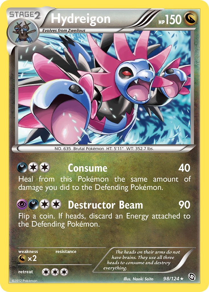 Hydreigon (98/124) (Cracked Ice Holo) (Theme Deck Exclusive) [Black & White: Dragons Exalted] | Exor Games Summserside