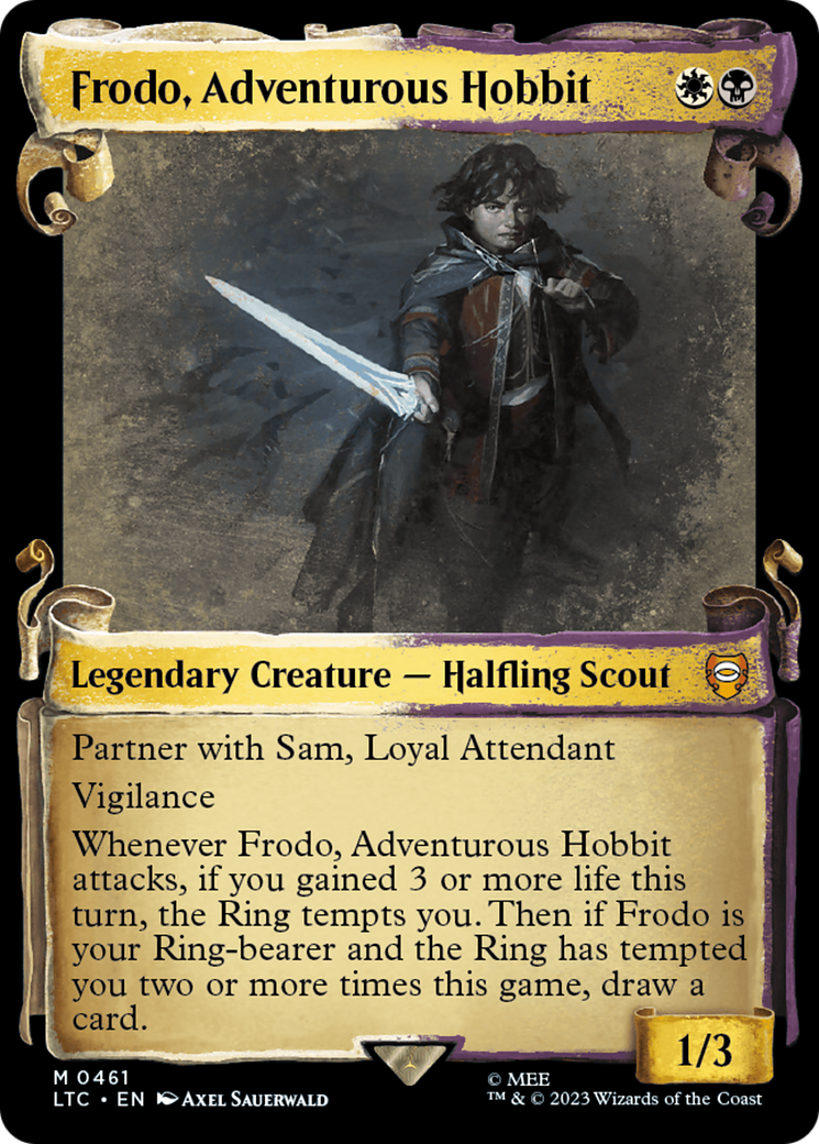 Frodo, Adventurous Hobbit [The Lord of the Rings: Tales of Middle-Earth Commander Showcase Scrolls] | Exor Games Summserside