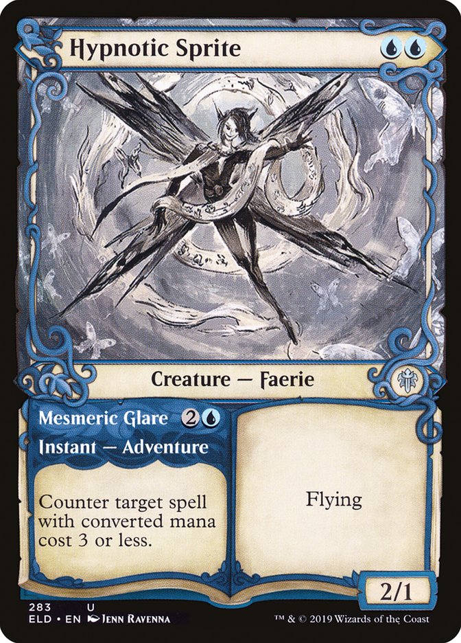 Hypnotic Sprite // Mesmeric Glare (Showcase) [Throne of Eldraine] | Exor Games Summserside