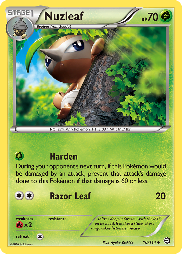 Nuzleaf (10/114) [XY: Steam Siege] | Exor Games Summserside