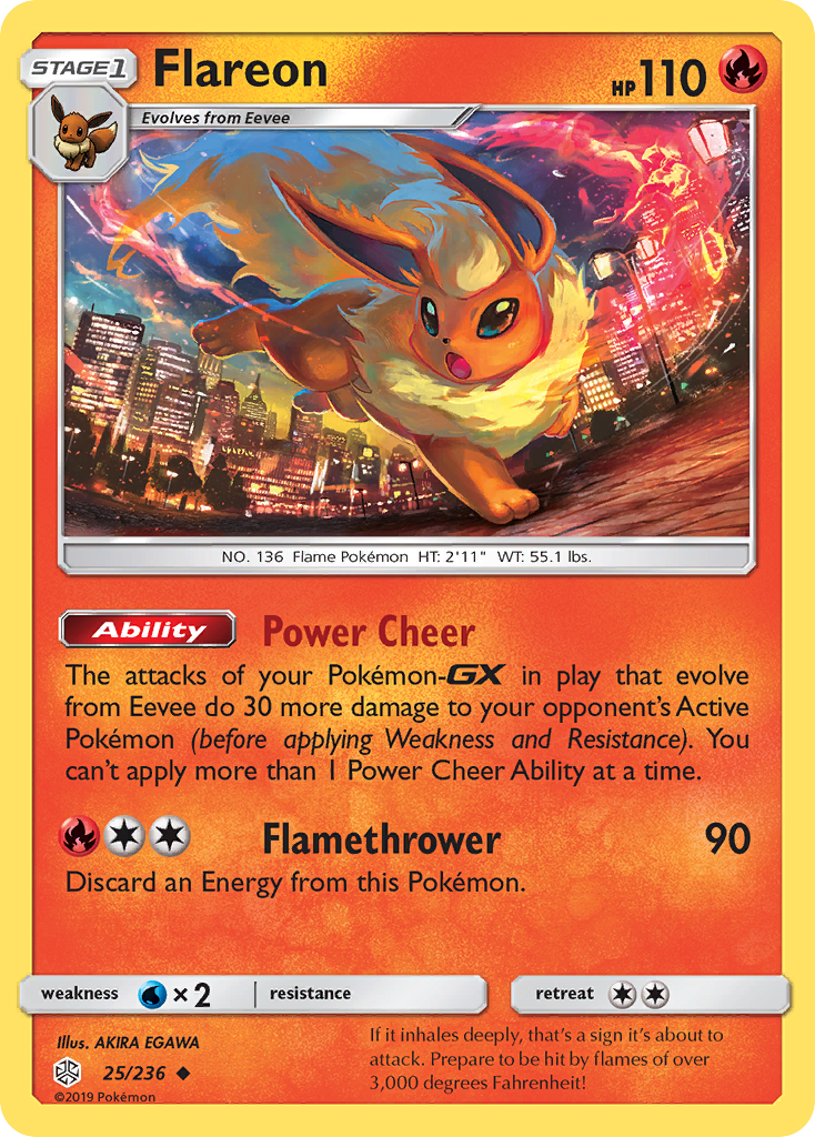 Flareon (25/236) [Sun & Moon: Cosmic Eclipse] | Exor Games Summserside