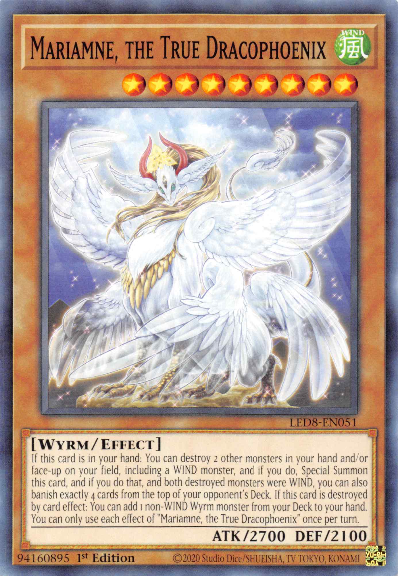 Mariamne, the True Dracophoenix [LED8-EN051] Common | Exor Games Summserside