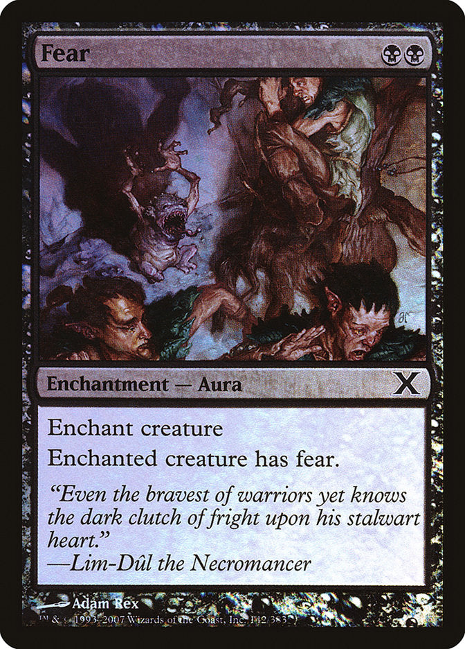 Fear (Premium Foil) [Tenth Edition] | Exor Games Summserside