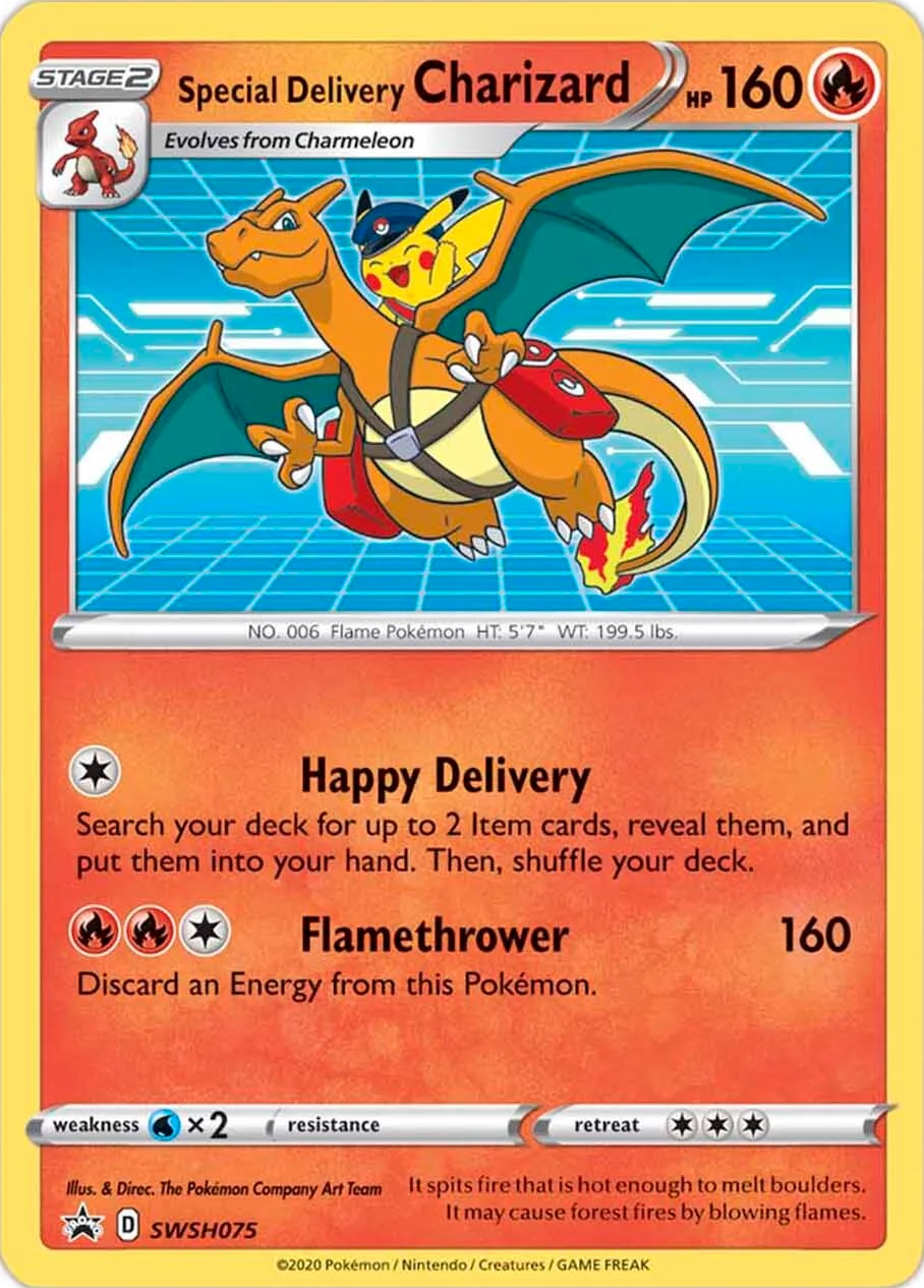 Special Delivery Charizard (SWSH075) [Sword & Shield: Black Star Promos] | Exor Games Summserside