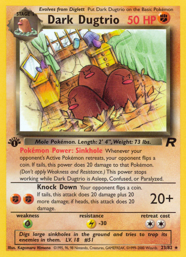 Dark Dugtrio (23/82) [Team Rocket 1st Edition] | Exor Games Summserside