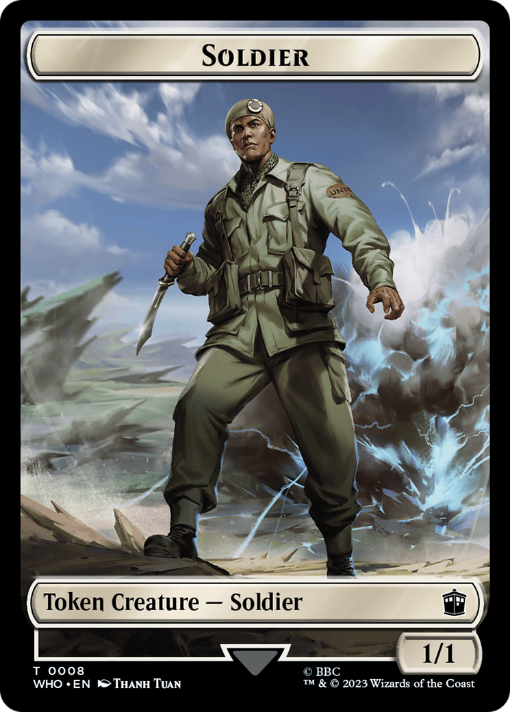 Soldier // Beast Double-Sided Token [Doctor Who Tokens] | Exor Games Summserside