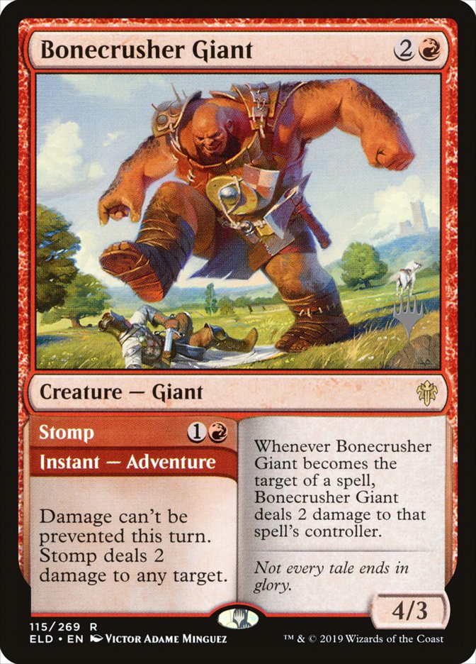 Bonecrusher Giant // Stomp (Promo Pack) [Throne of Eldraine Promos] | Exor Games Summserside