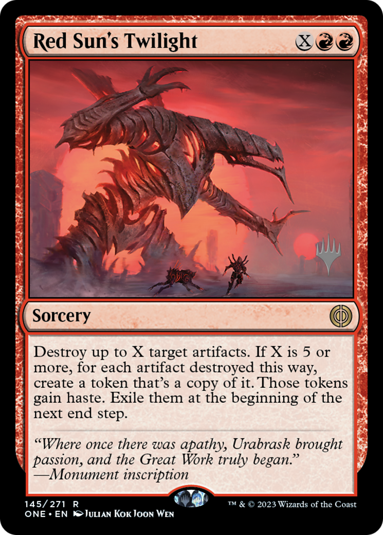 Red Sun's Twilight (Promo Pack) [Phyrexia: All Will Be One Promos] | Exor Games Summserside