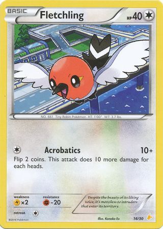 Fletchling (16/30) [XY: Trainer Kit 3 - Pikachu Libre] | Exor Games Summserside