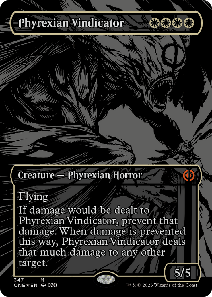 Phyrexian Vindicator (Oil Slick Raised Foil) [Phyrexia: All Will Be One] | Exor Games Summserside