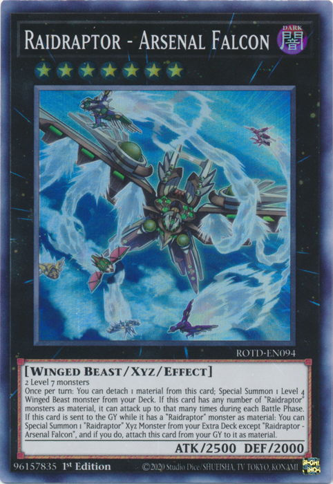 Raidraptor - Arsenal Falcon [ROTD-EN094] Super Rare | Exor Games Summserside
