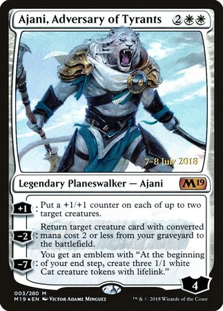 Ajani, Adversary of Tyrants [Core Set 2019 Promos] | Exor Games Summserside