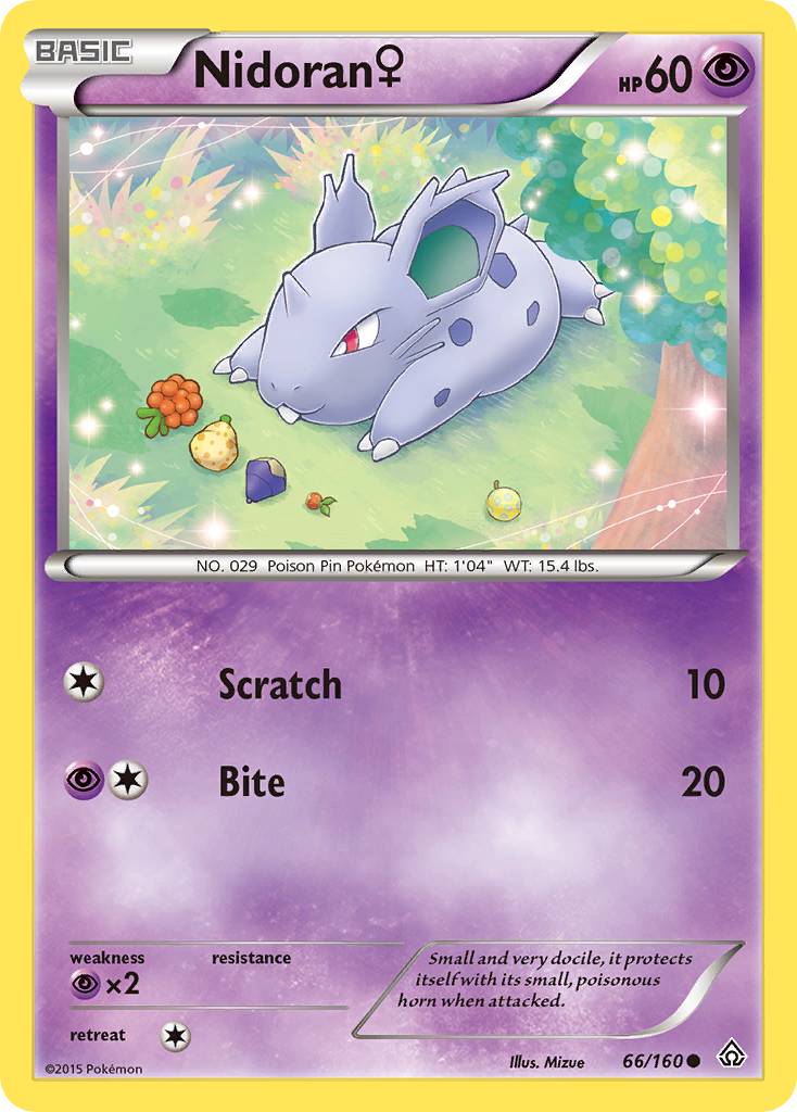 Nidoran (66/160) (Female) [XY: Primal Clash] | Exor Games Summserside