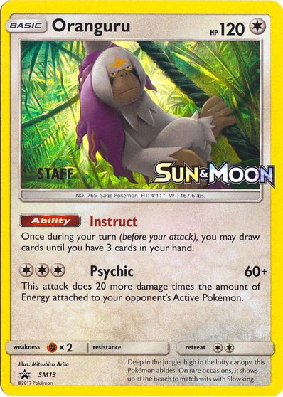 Oranguru (SM13) (Staff Prerelease Promo) [Sun & Moon: Black Star Promos] | Exor Games Summserside