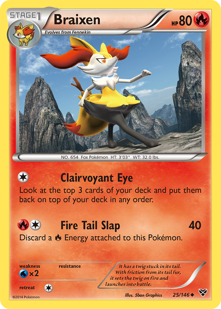 Braixen (25/146) [XY: Base Set] | Exor Games Summserside