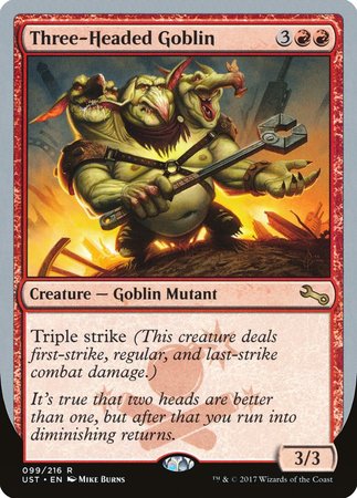 Three-Headed Goblin [Unstable] | Exor Games Summserside