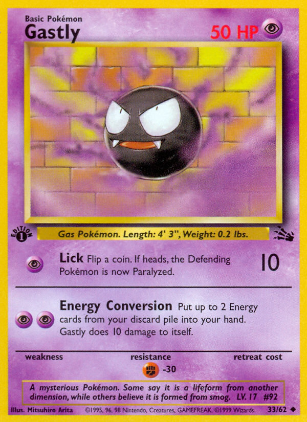 Gastly (33/62) [Fossil 1st Edition] | Exor Games Summserside