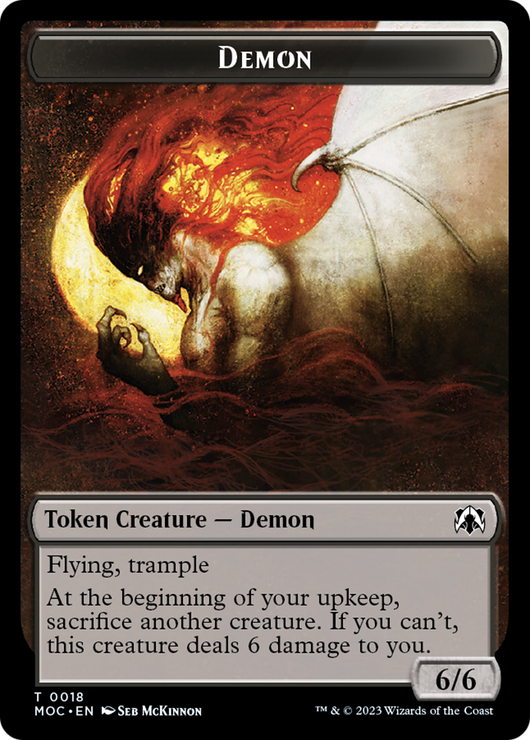 Angel (3) // Demon Double-Sided Token [March of the Machine Commander Tokens] | Exor Games Summserside