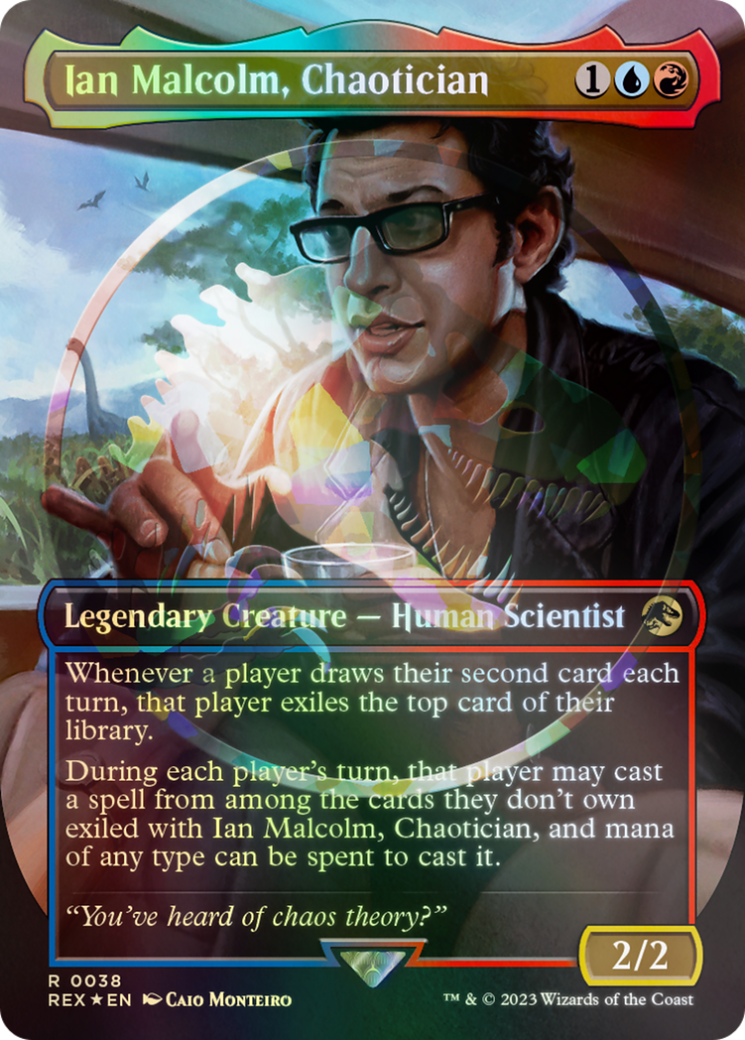 Ian Malcolm, Chaotician Emblem (Borderless) [Jurassic World Collection Tokens] | Exor Games Summserside