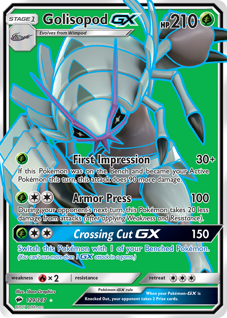 Golisopod GX (129/147) [Sun & Moon: Burning Shadows] | Exor Games Summserside