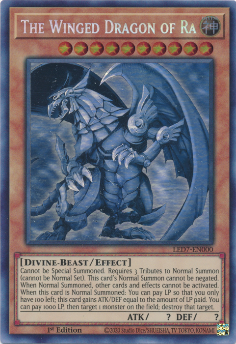 The Winged Dragon of Ra (Ghost Rare) [LED7-EN000] Ghost Rare | Exor Games Summserside