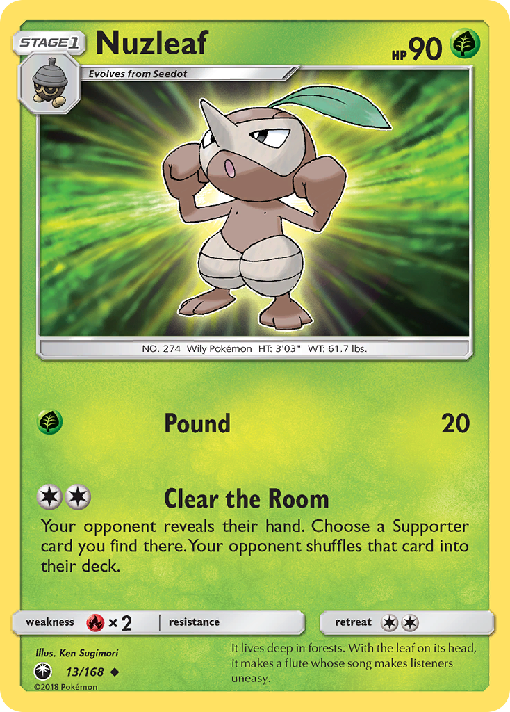 Nuzleaf (13/168) [Sun & Moon: Celestial Storm] | Exor Games Summserside