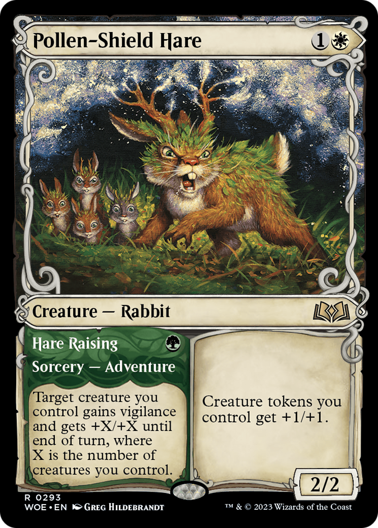 Pollen-Shield Hare // Hare Raising (Promo Pack) [Wilds of Eldraine Promos] | Exor Games Summserside