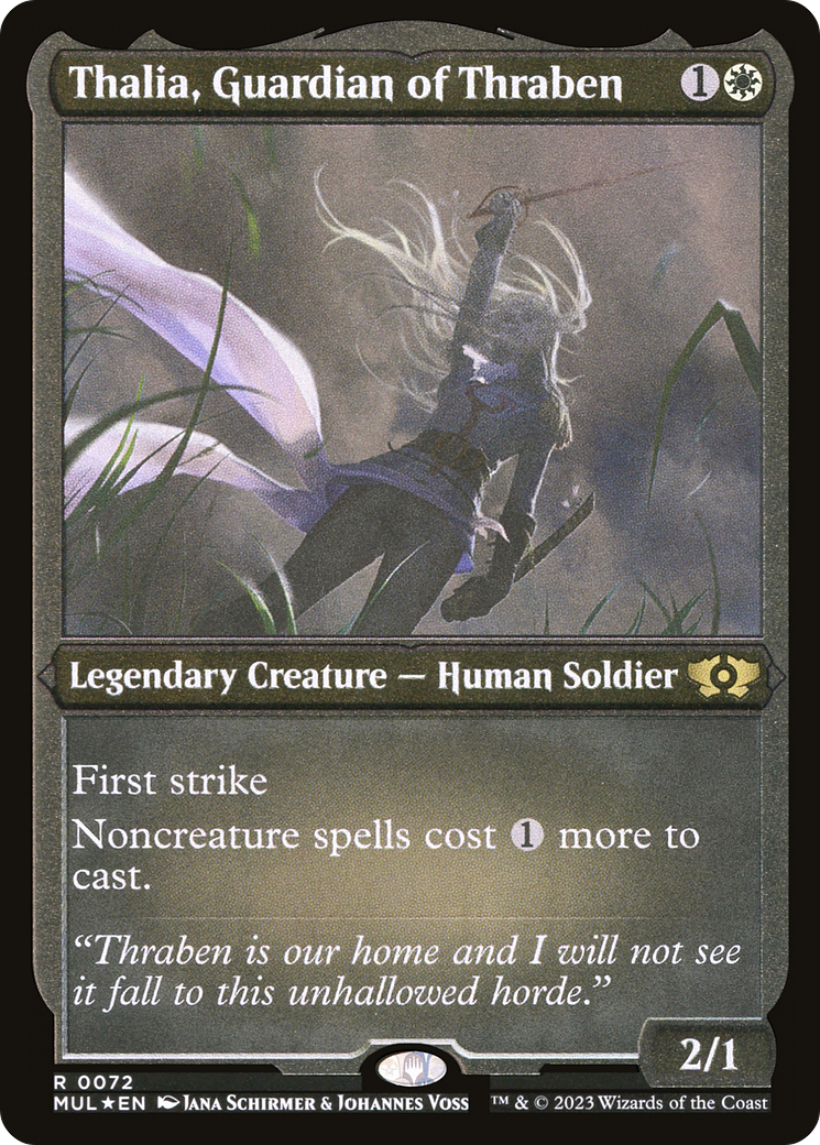 Thalia, Guardian of Thraben (Foil Etched) [Multiverse Legends] | Exor Games Summserside