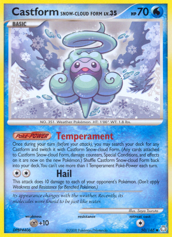 Castform Snow-cloud Form (50/146) [Diamond & Pearl: Legends Awakened] | Exor Games Summserside