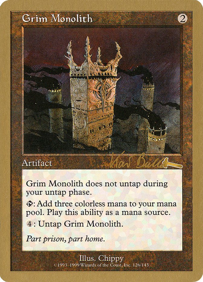 Grim Monolith (Kai Budde) [World Championship Decks 1999] | Exor Games Summserside