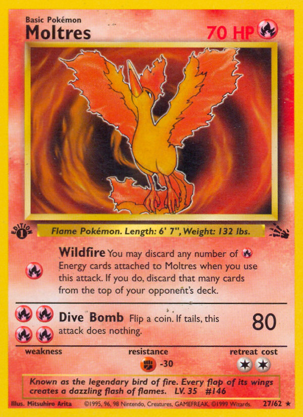 Moltres (27/62) [Fossil 1st Edition] | Exor Games Summserside