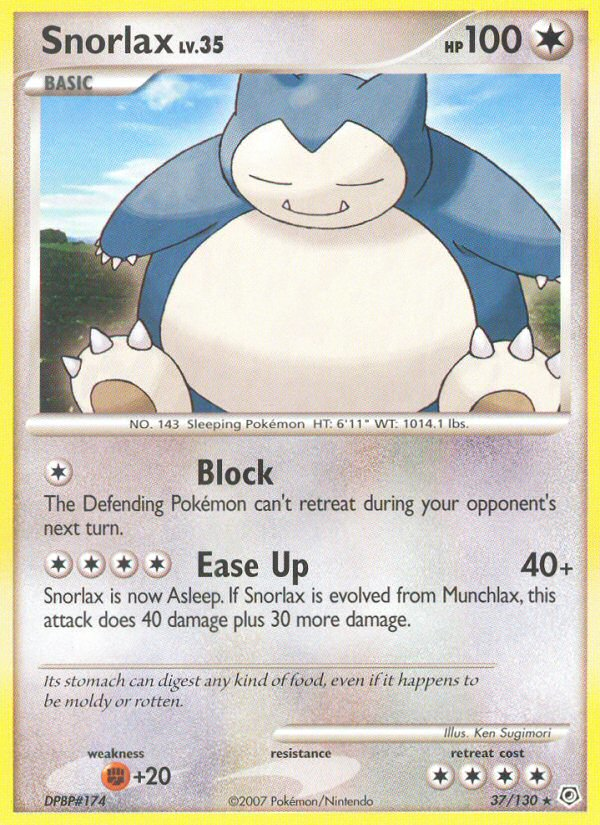 Snorlax (37/130) [Diamond & Pearl: Base Set] | Exor Games Summserside